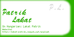 patrik lakat business card